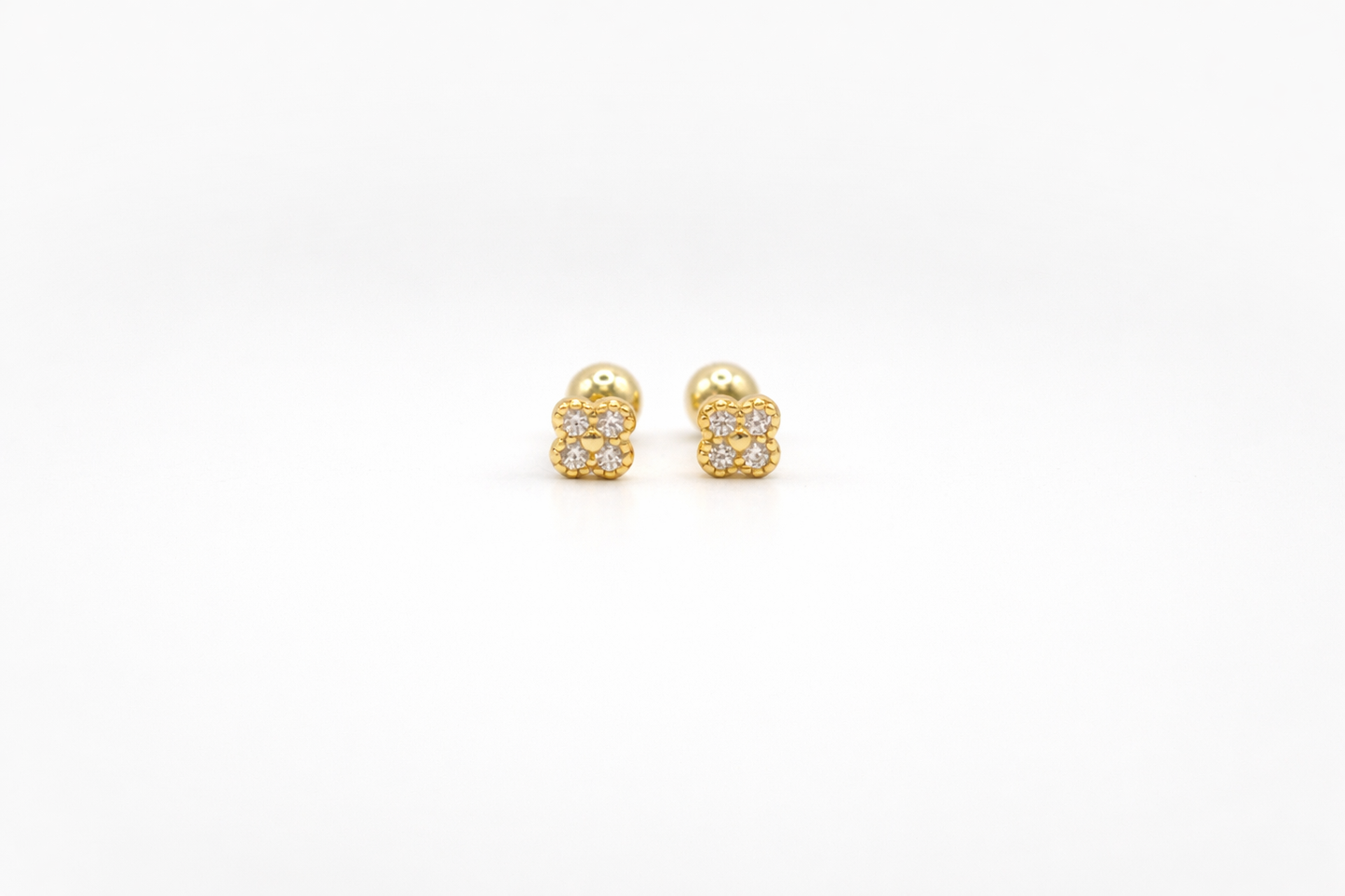 Kids Diamond Clover Earrings