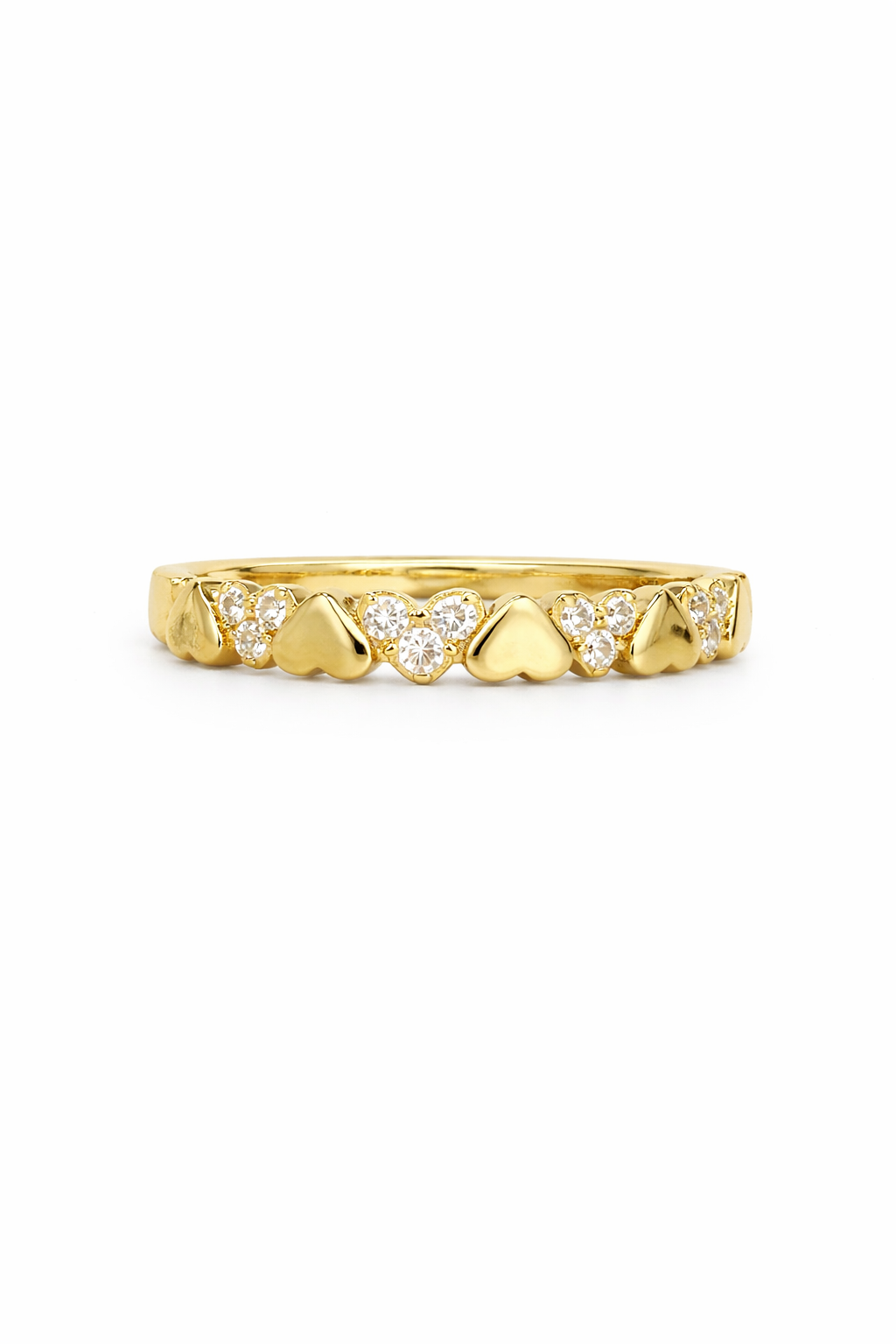 Diamond Heart Band Ring