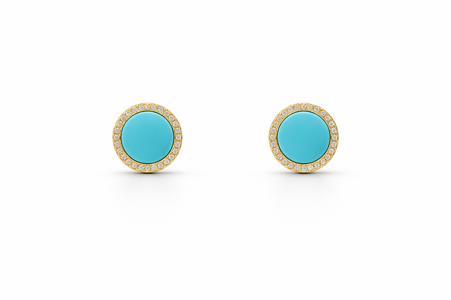 Turquoise Circle Earrings