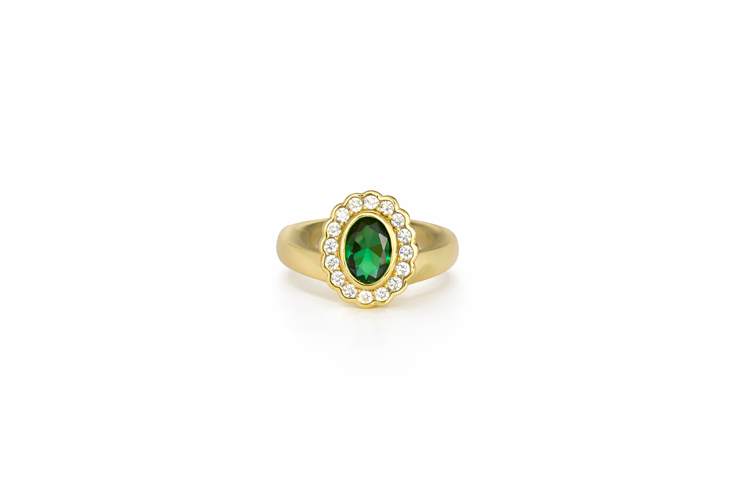 Green Garnet Pinky Ring