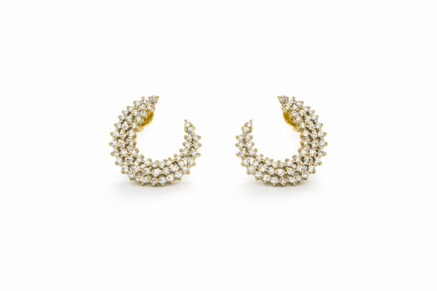 Sparkling Halo Circle Earrings