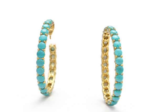 Turquoise Hoop Earrings
