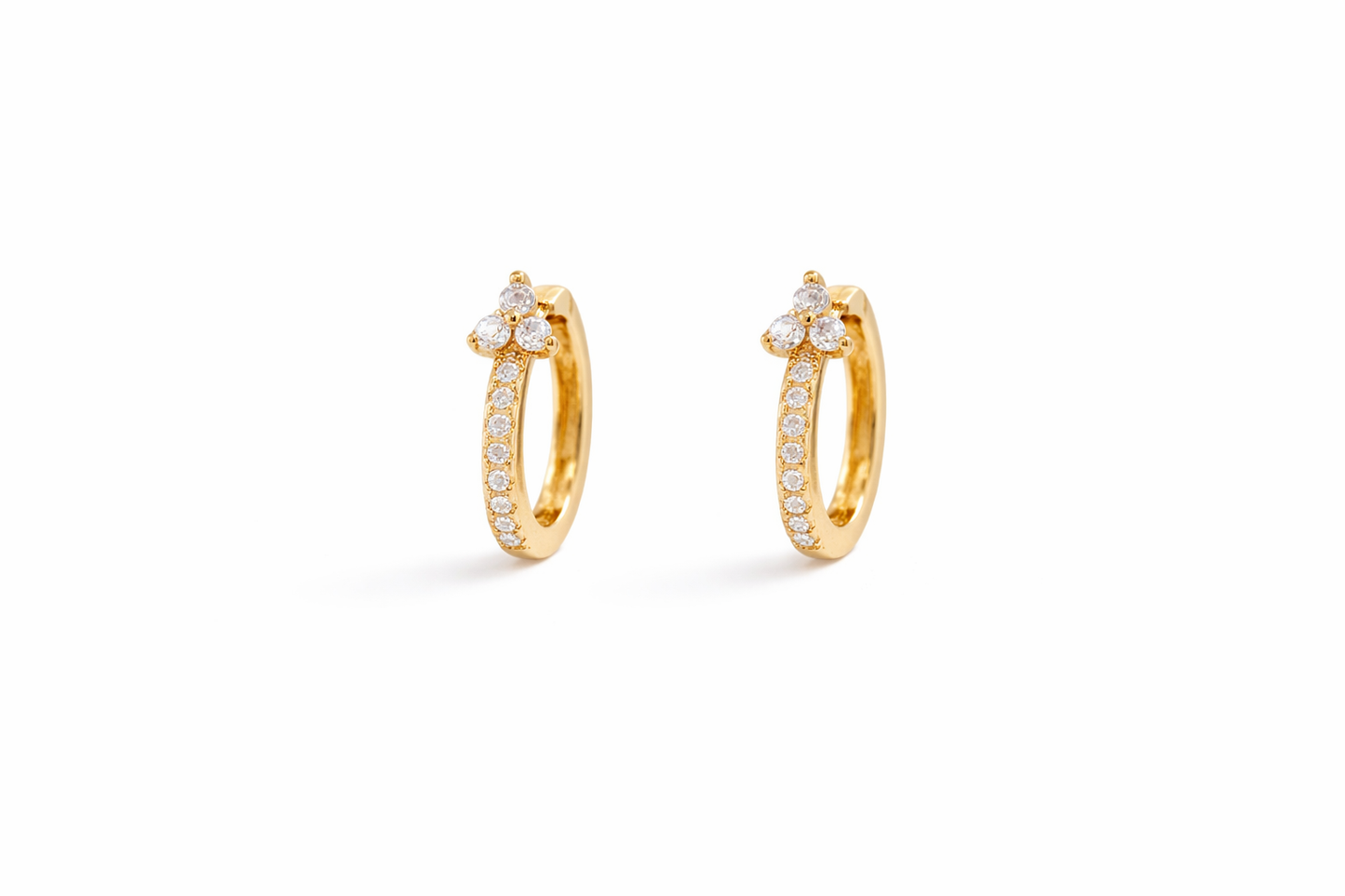 Triple Diamond Flower Hoops – Kids