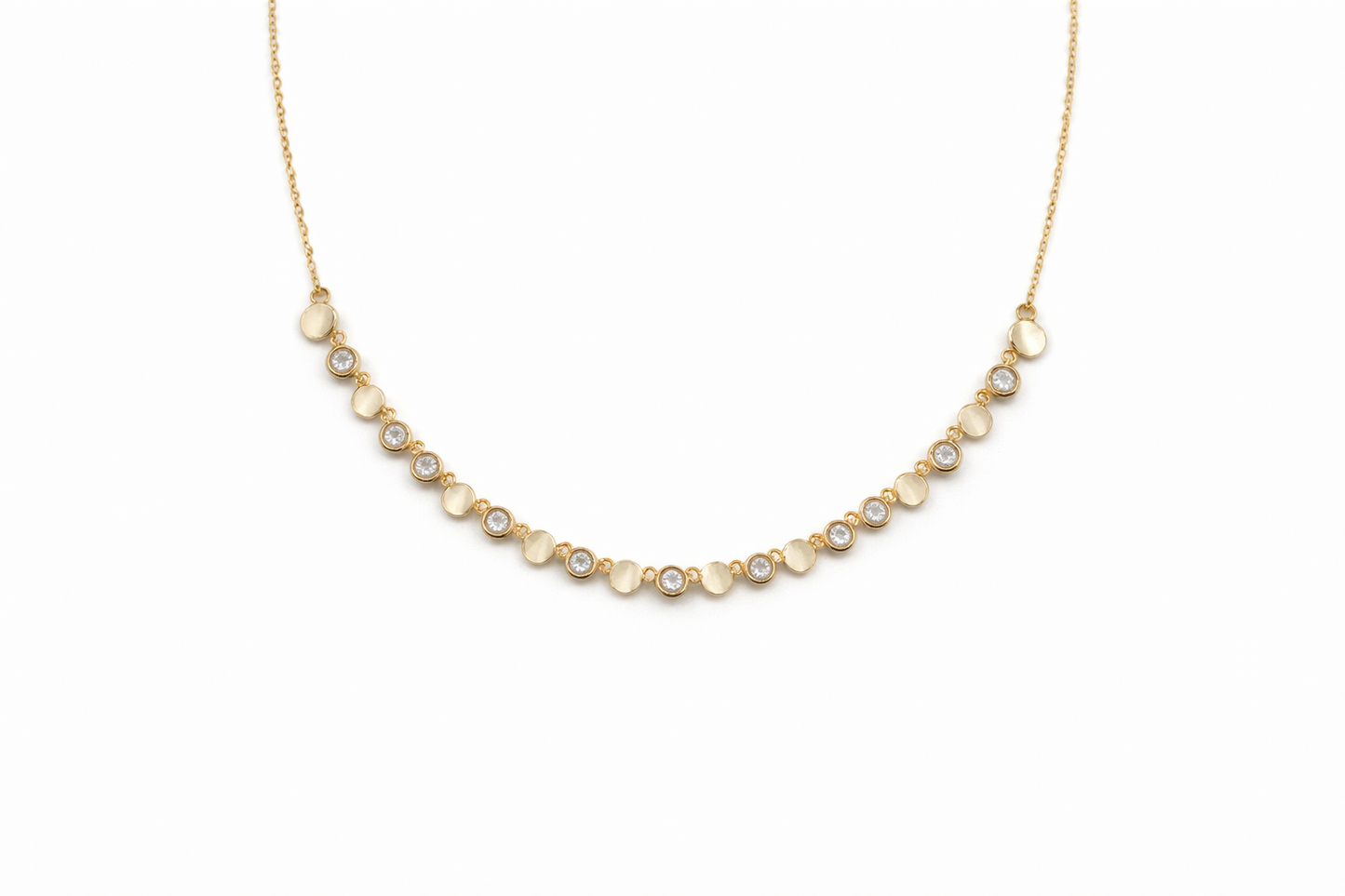 Diamond Circle Pattern Necklace