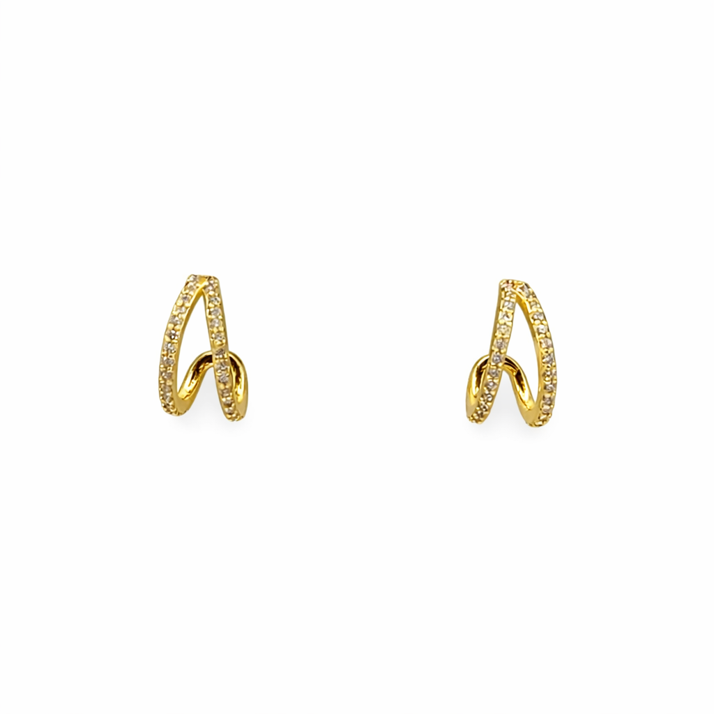 Mini Double Loop Earrings
