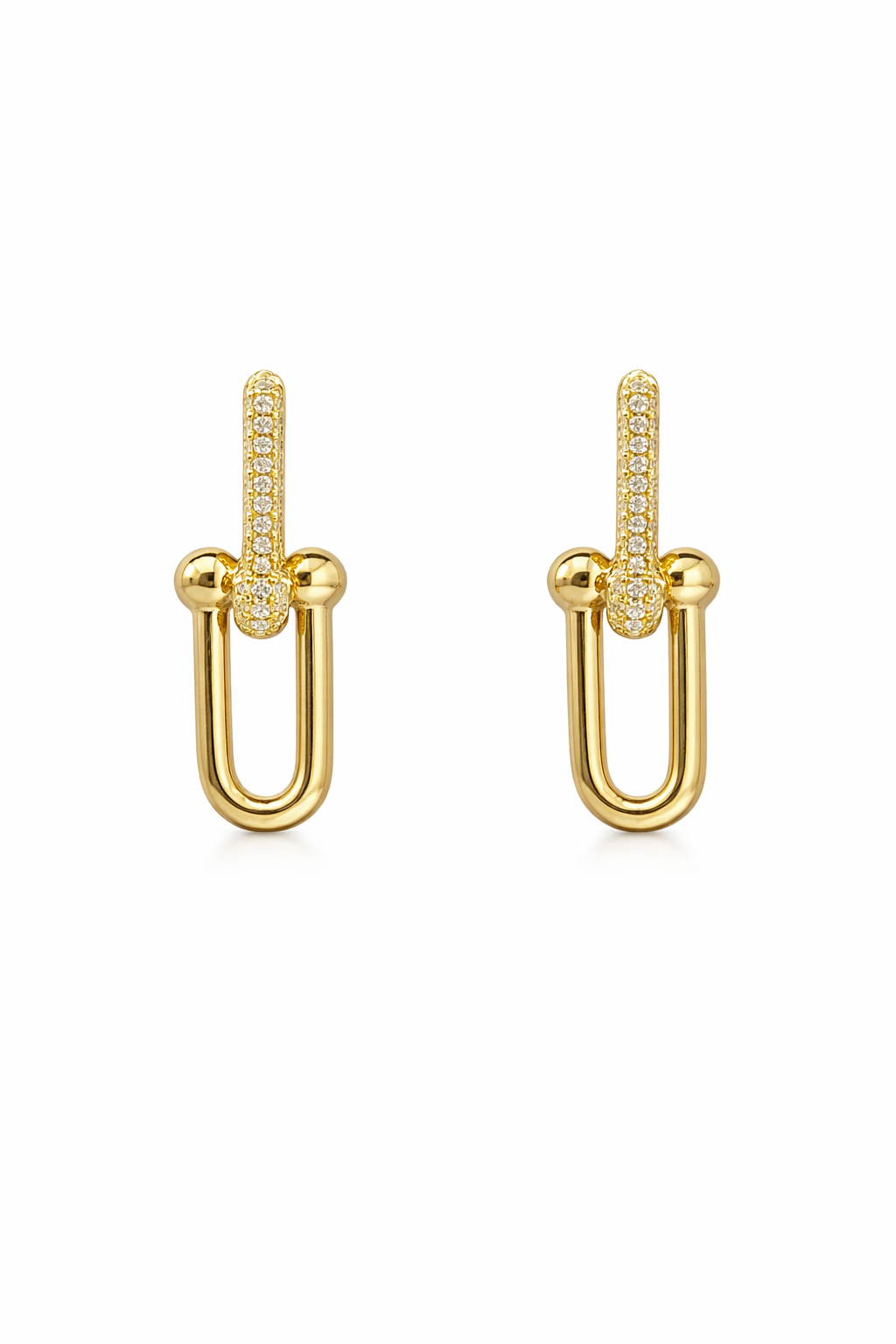 Hanging Horseshoe Link Earrings