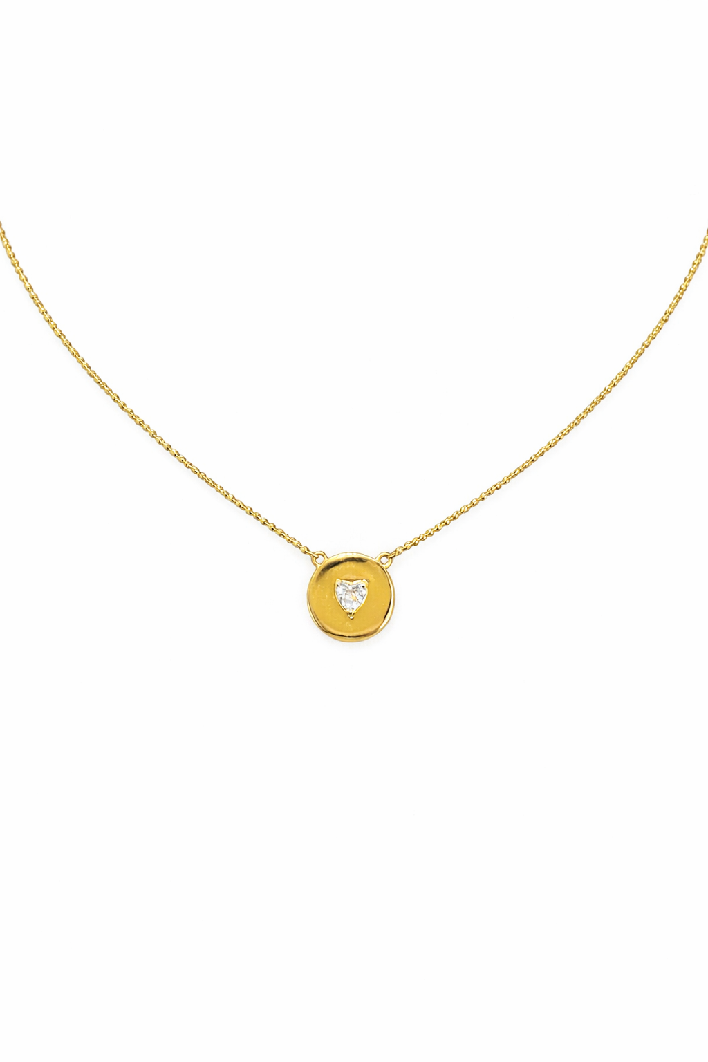 Gold Heart Diamond Necklace