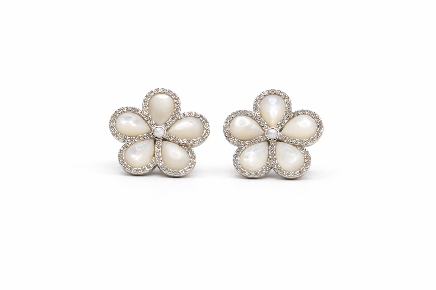 Flower Sterling Silver Earrings