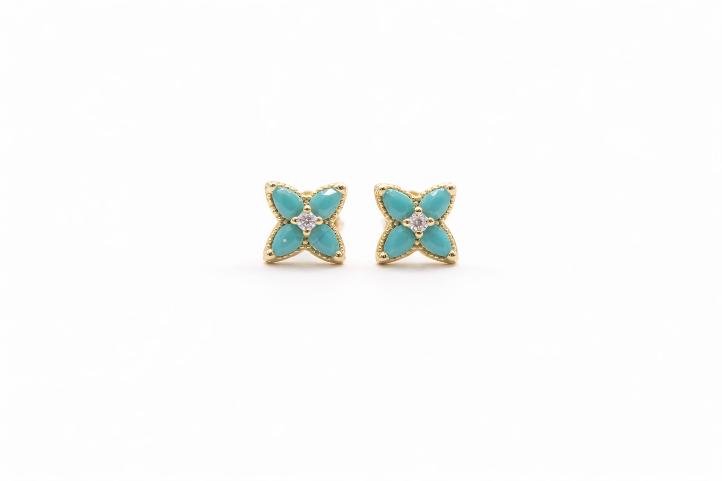 Kids Pink Star Flower Earrings