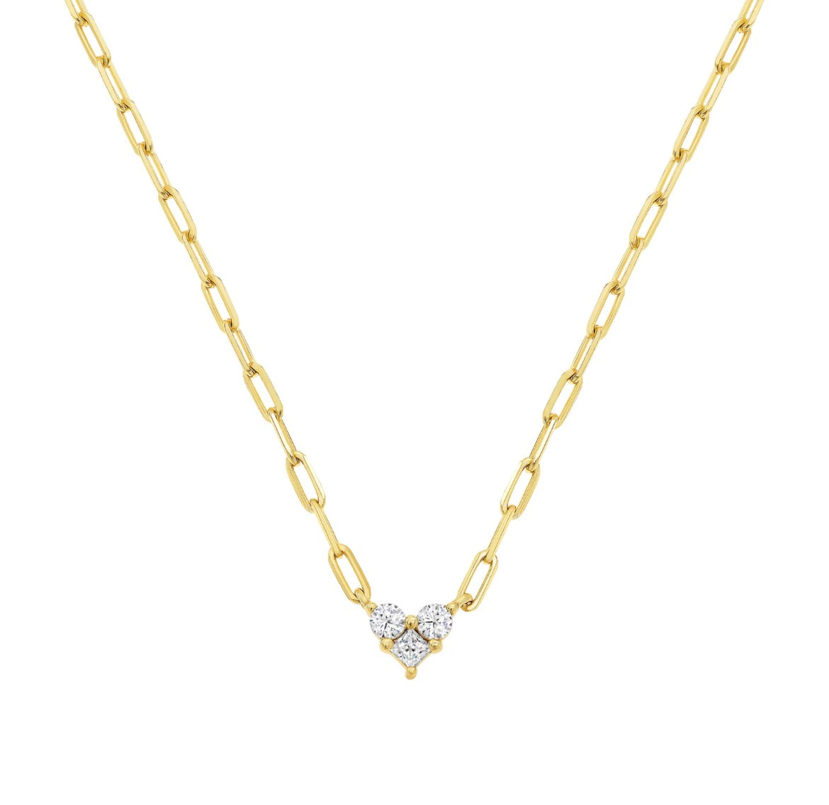 Pink Heart Chain Necklace