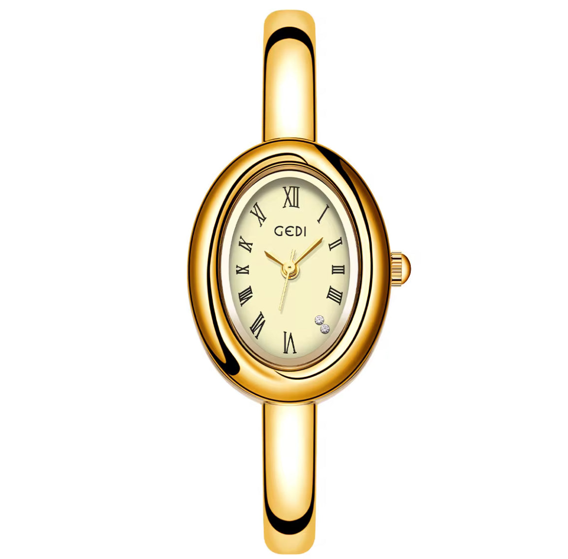 Oval Face Bangle Watch