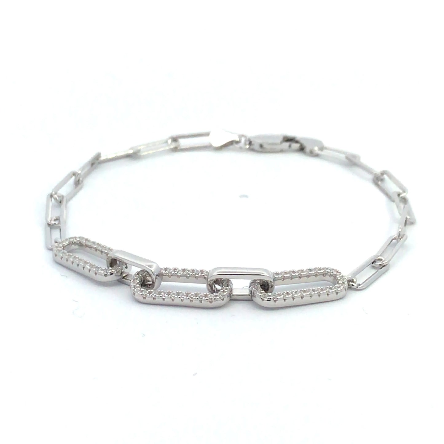 Pave Link Chain Bracelet