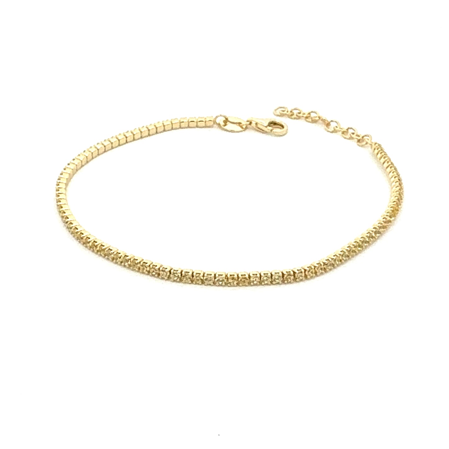 Yellow Thin Tennis Bracelet