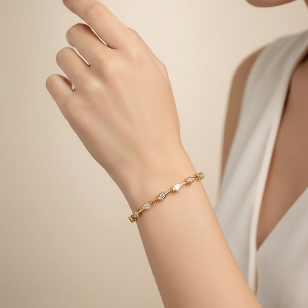 Moissanite Mixed-Cut Bracelet