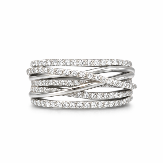 Stacked Small Stone Ring