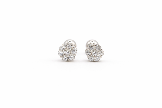 Kids Diamond Flower Earrings