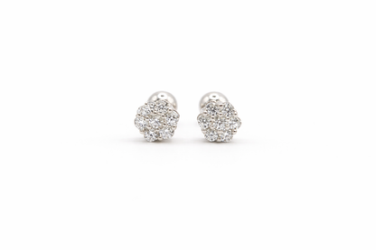Kids Diamond Flower Earrings