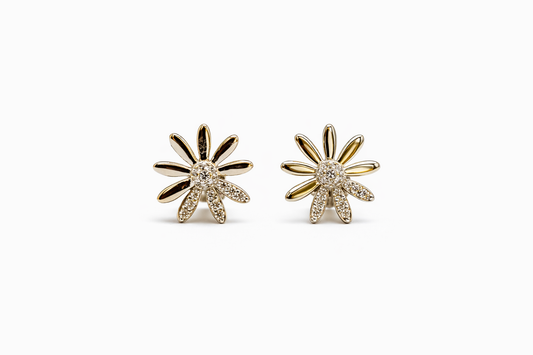 Silver Flower Earrings