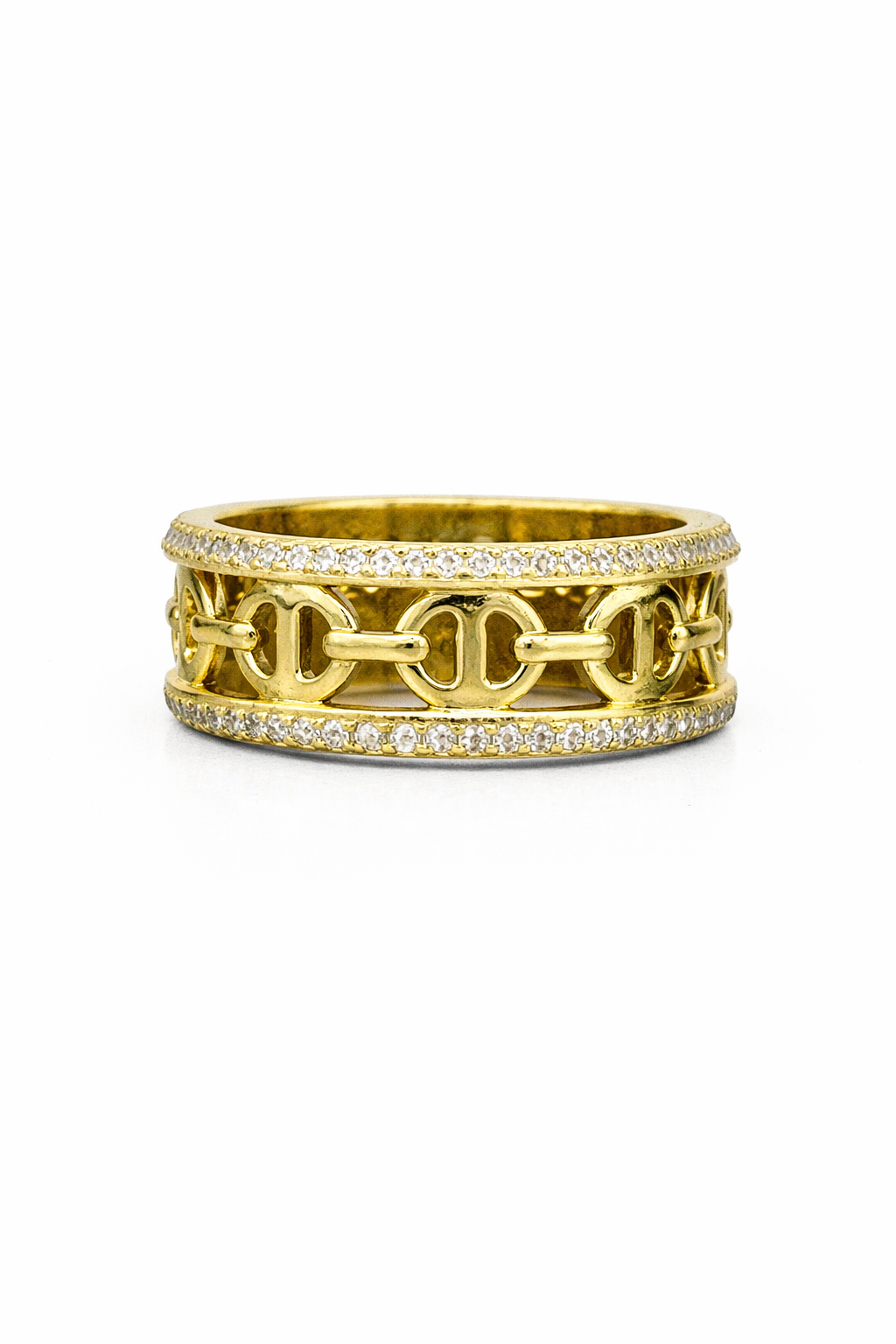 Diamond Link Thin Ring