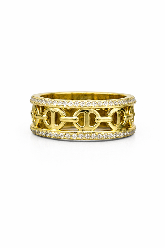 Diamond Link Thin Ring