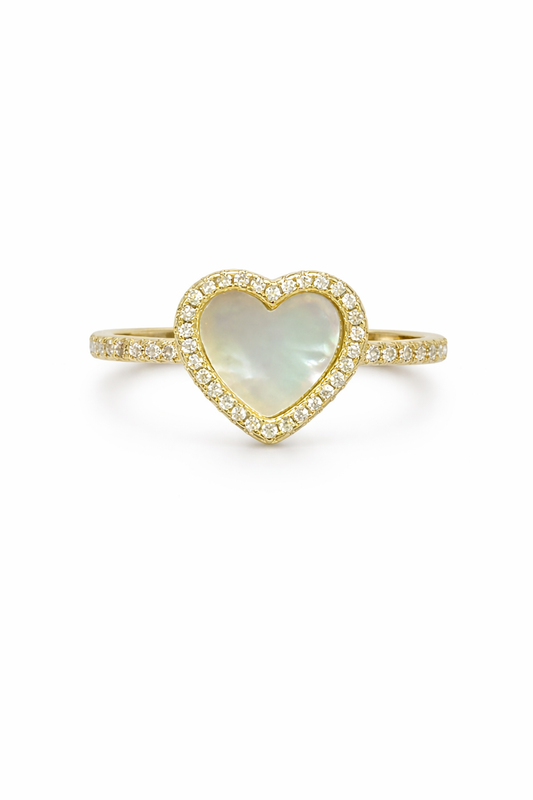 Mother Pearl Heart Ring