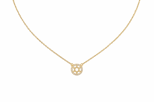 Circle Magen David Necklace