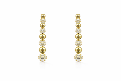 Patterned Circle Drop Earrings