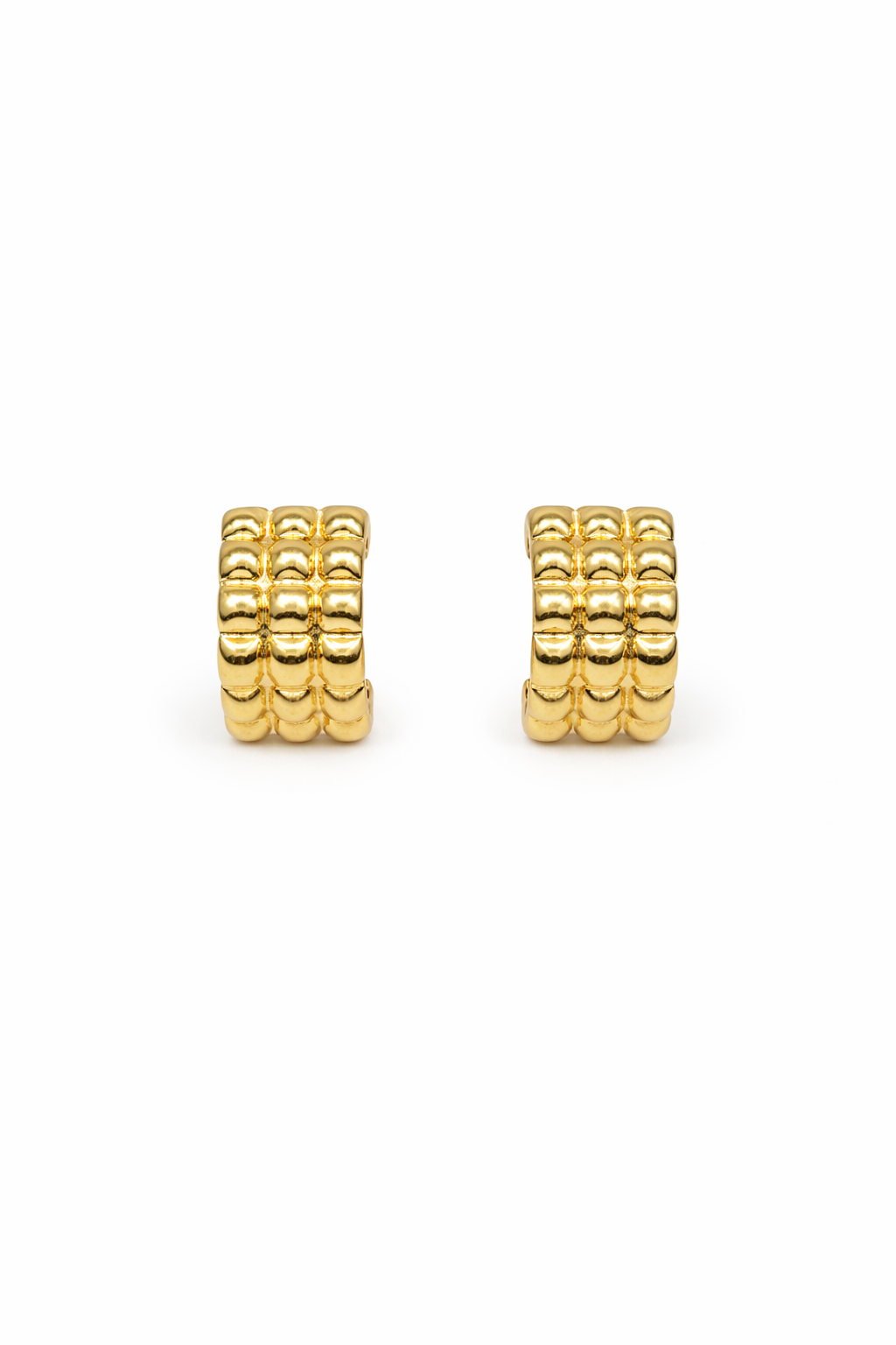 Tiger-Style Huggie Clip Back Earrings