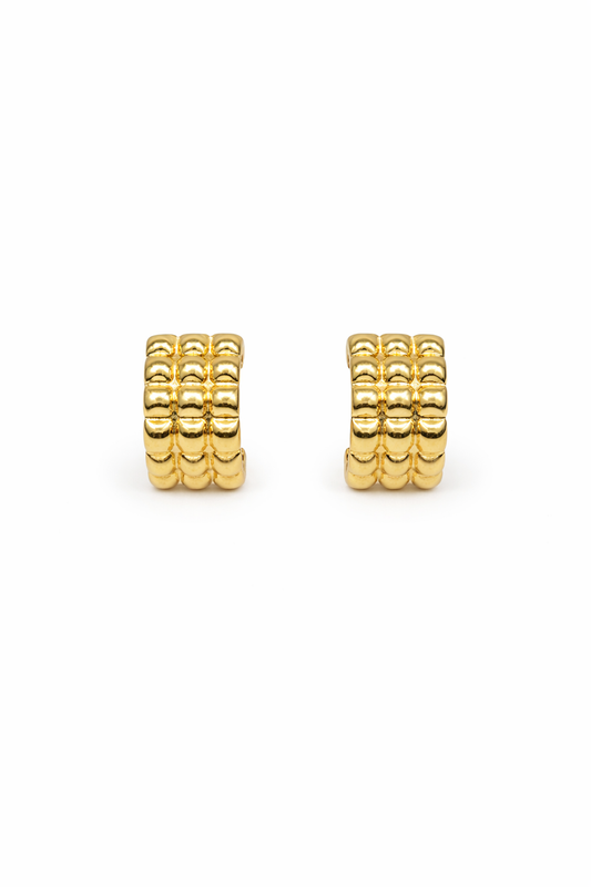 Tiger-Style Huggie Clip Back Earrings