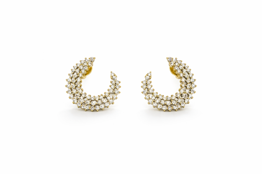 Sparkling Halo Circle Earrings