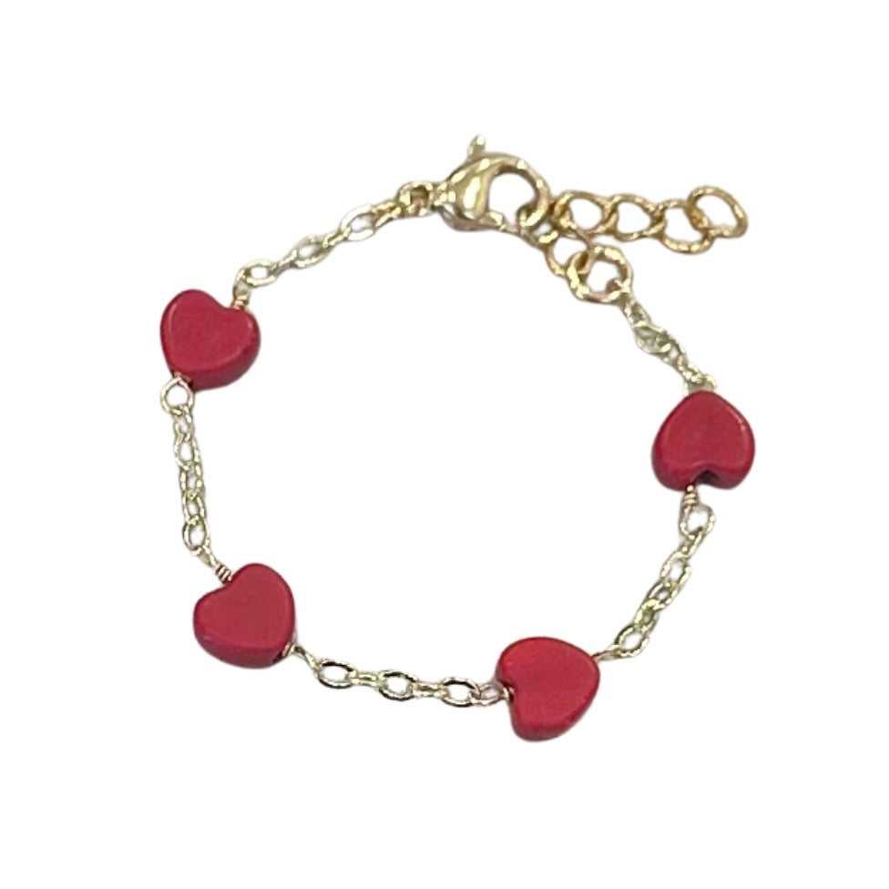 Kids Heart Charm Bracelet