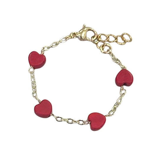 Kids Heart Charm Bracelet