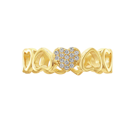 Hollow Heart Eternity Ring