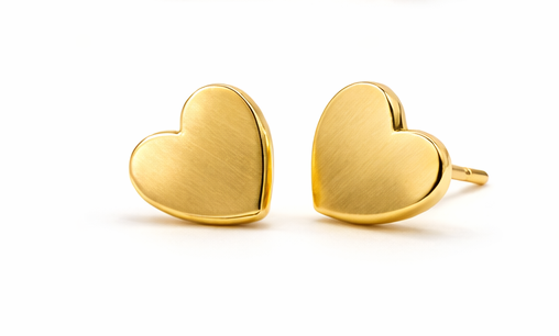 Kids Gold Heart Studs