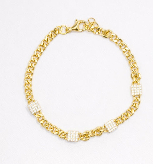 Luxury  Diamond Squares  Bracelet