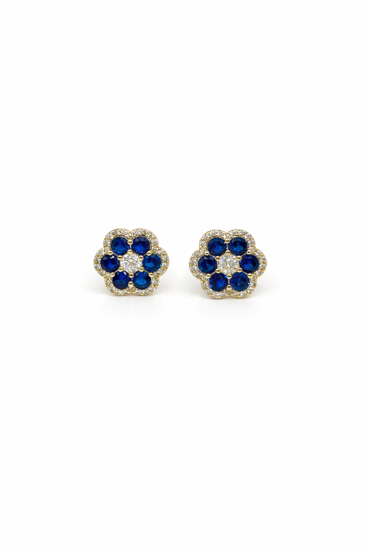 Blue Blossom Stud Earrings