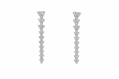 Diamond Triangle Hanging Earrings