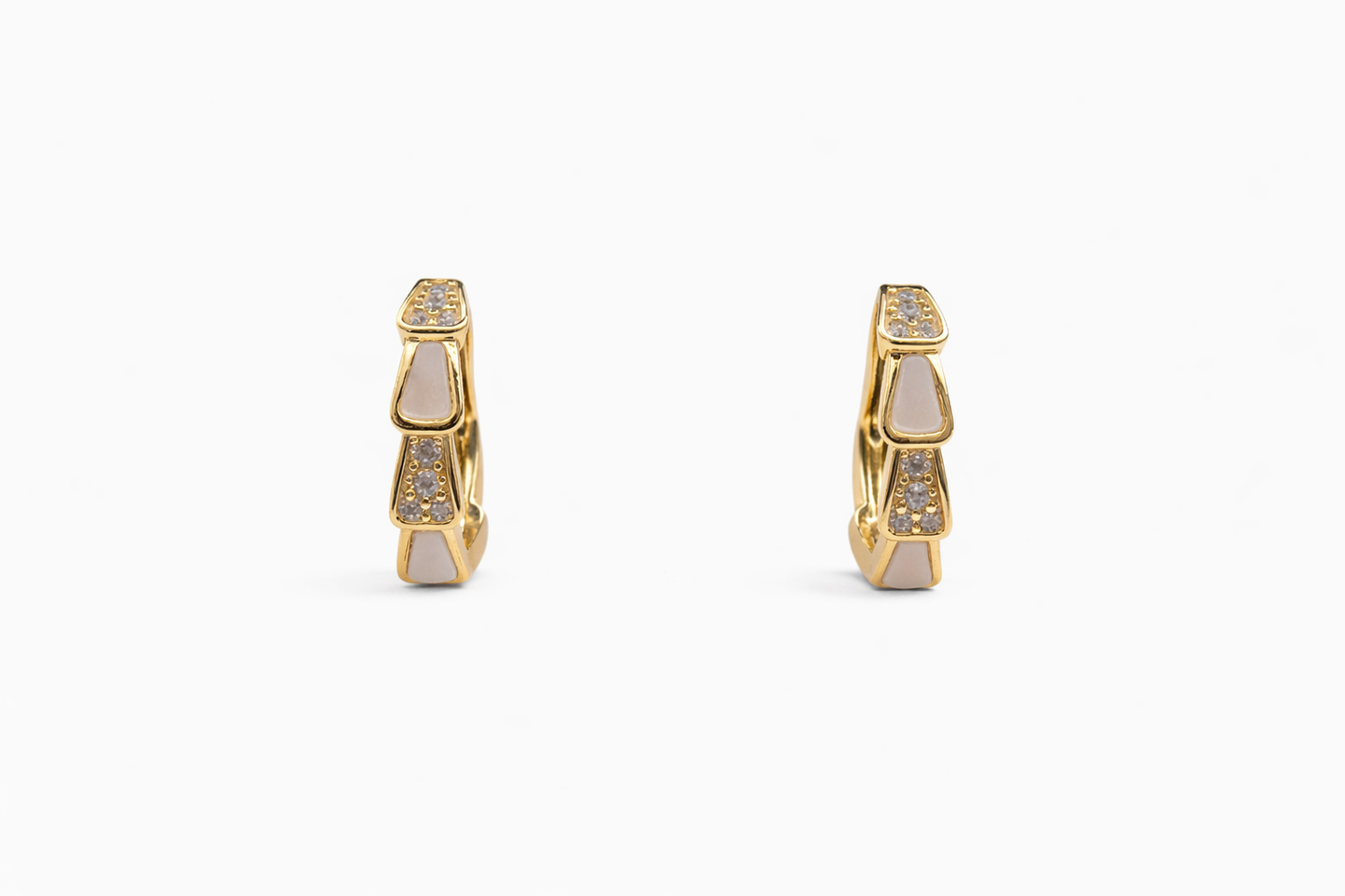 Kids Pearl Diamond Hoops