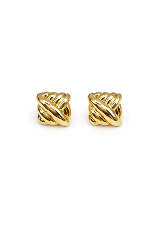 Geometric Gold-Plated Earrings