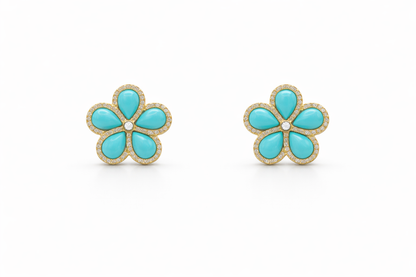 Flower Sterling Silver Earrings