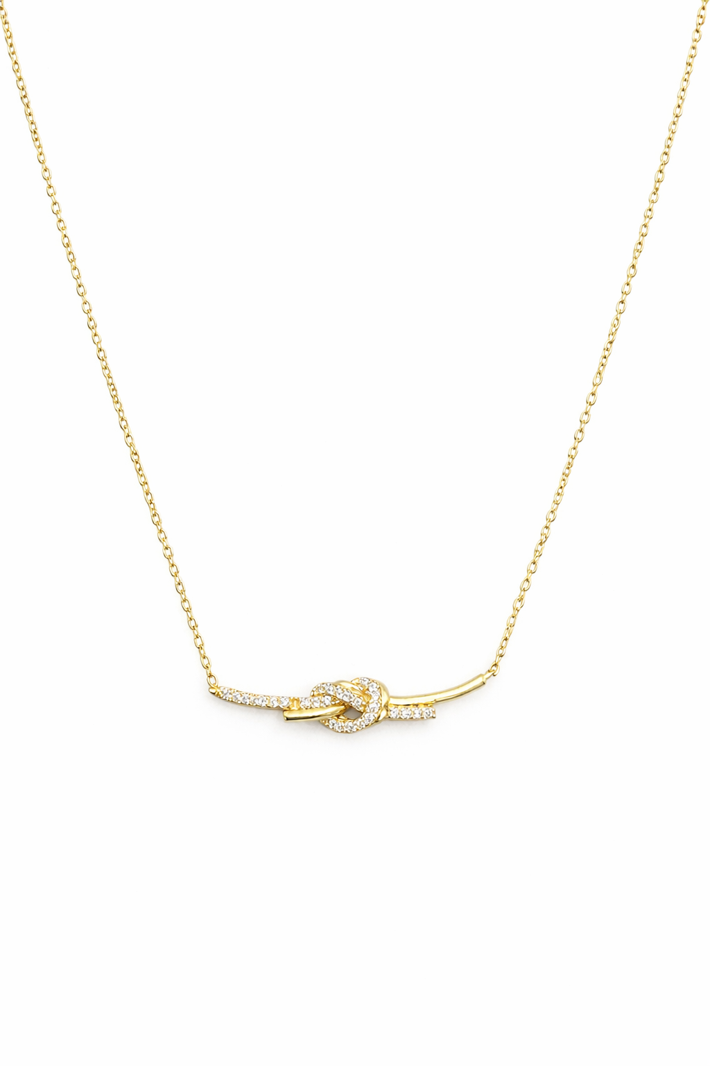 Knot Bar Pendant Necklace