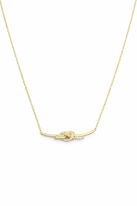 Knot Bar Pendant Necklace