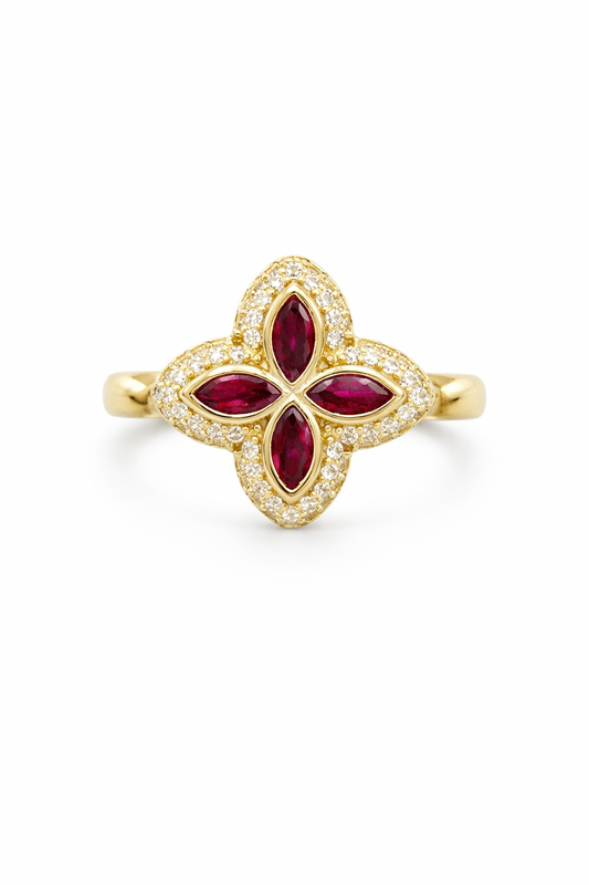 Hot Pink Star Ring