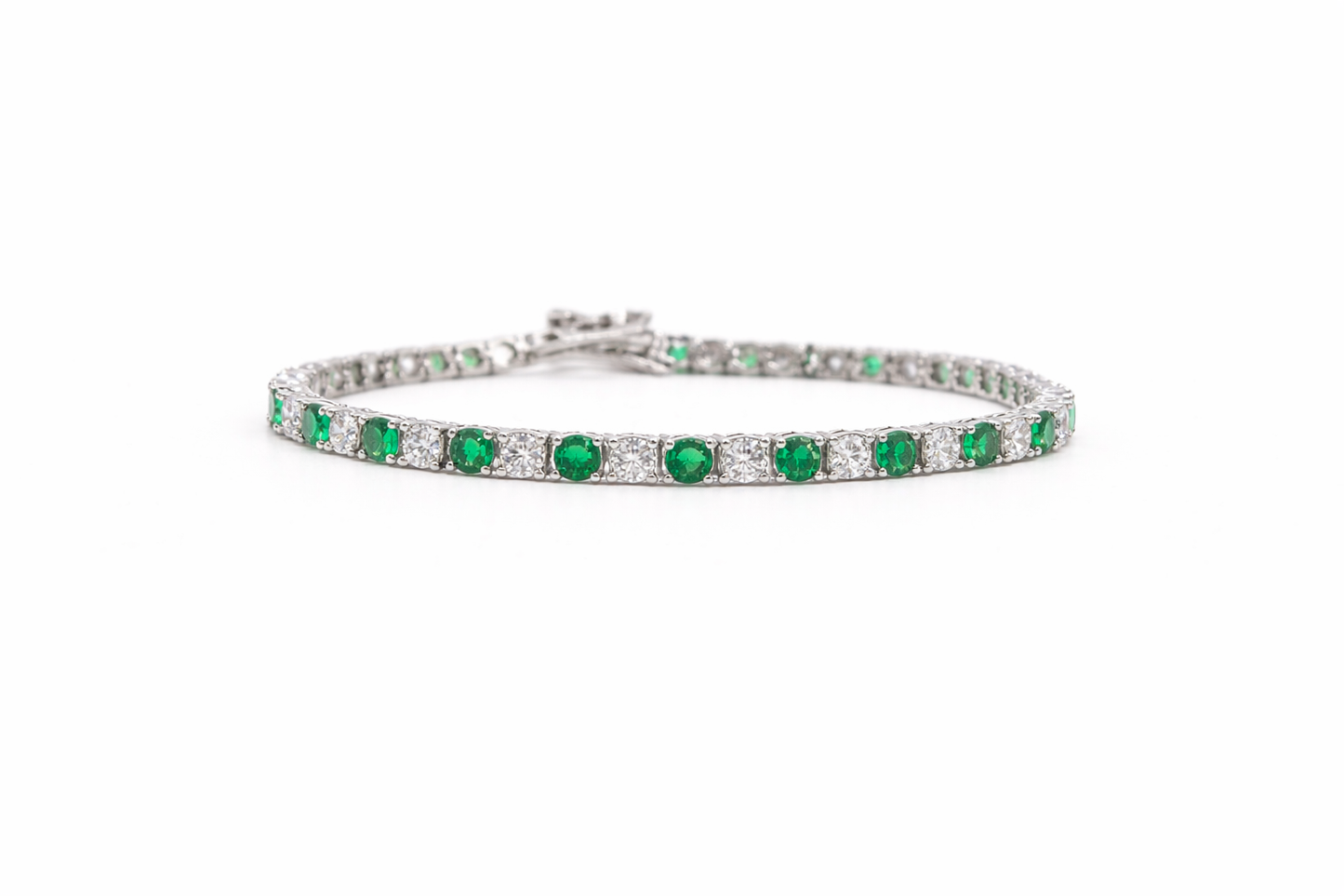 Alternating tennis bracelet