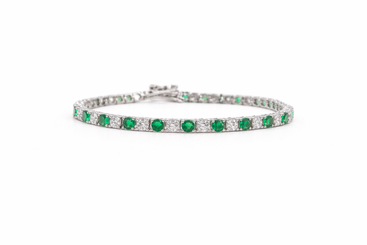 Alternating tennis bracelet