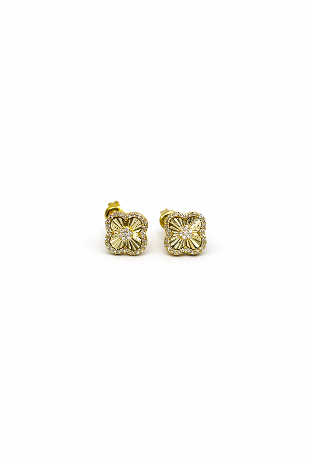 Medium Clover Diamond Earrings