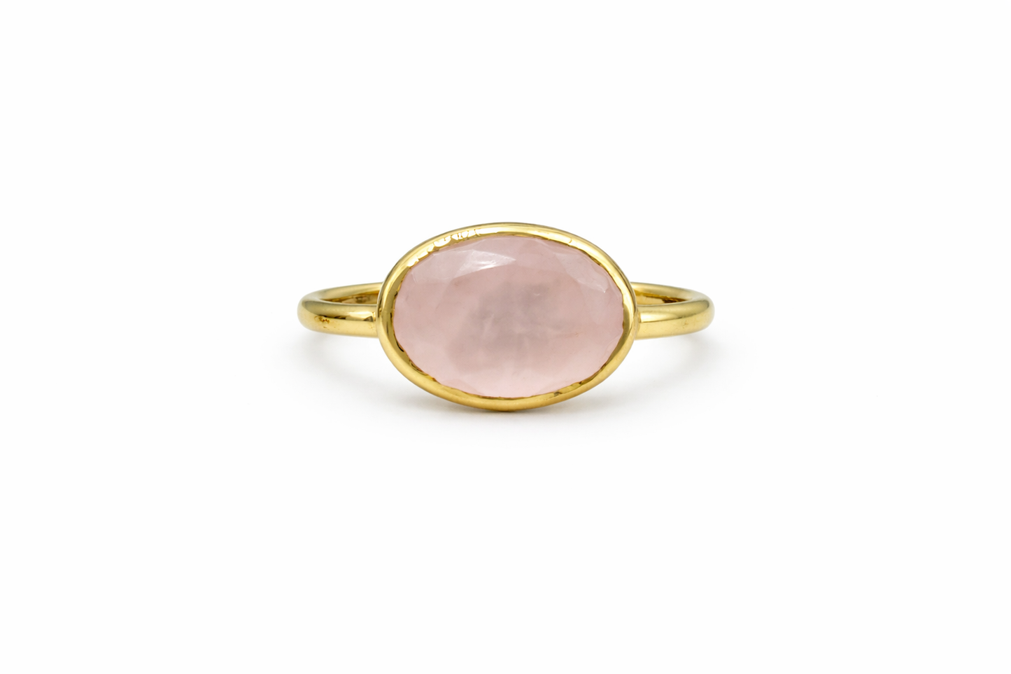 Pink Quartz Stone Ring