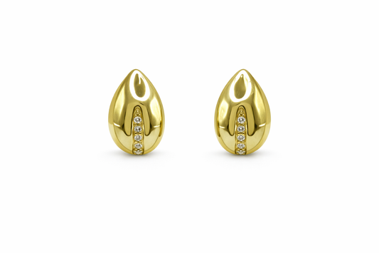 Small Tear Diamond Earrings