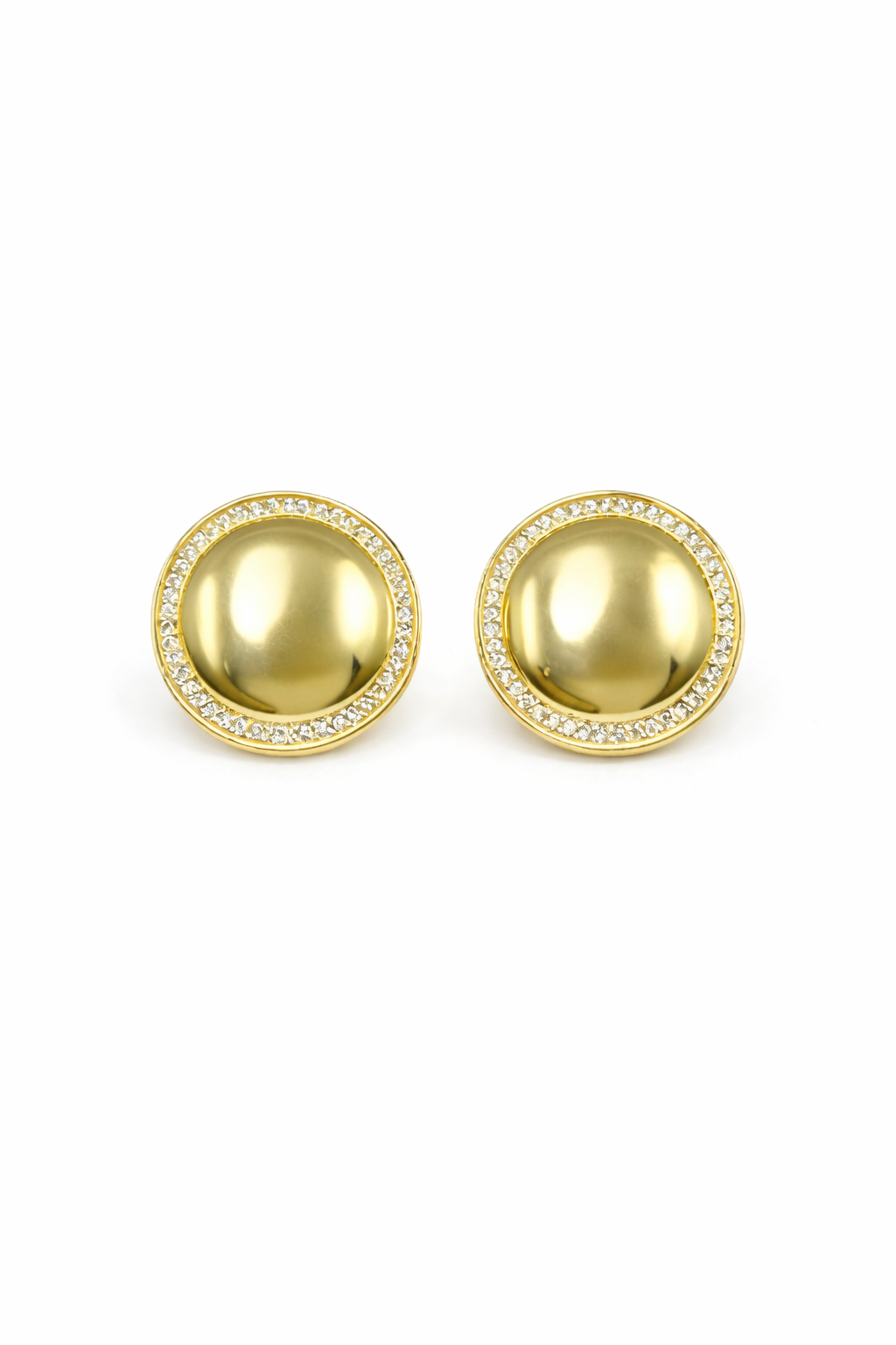 Flat Gold Circle Earrings