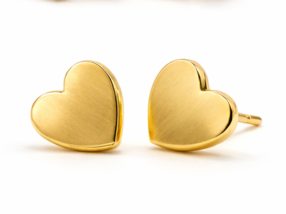 Kids Gold Heart Studs